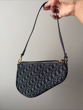 Blue saddle bag